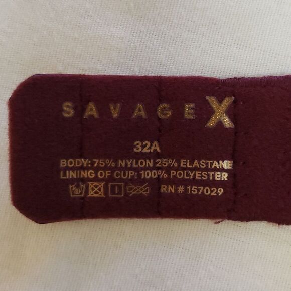 SAVAGE X FENTY Lingerie Intimates by Rihanna Sparkle Pink Padded Underwire Bra - Picture 7 of 8